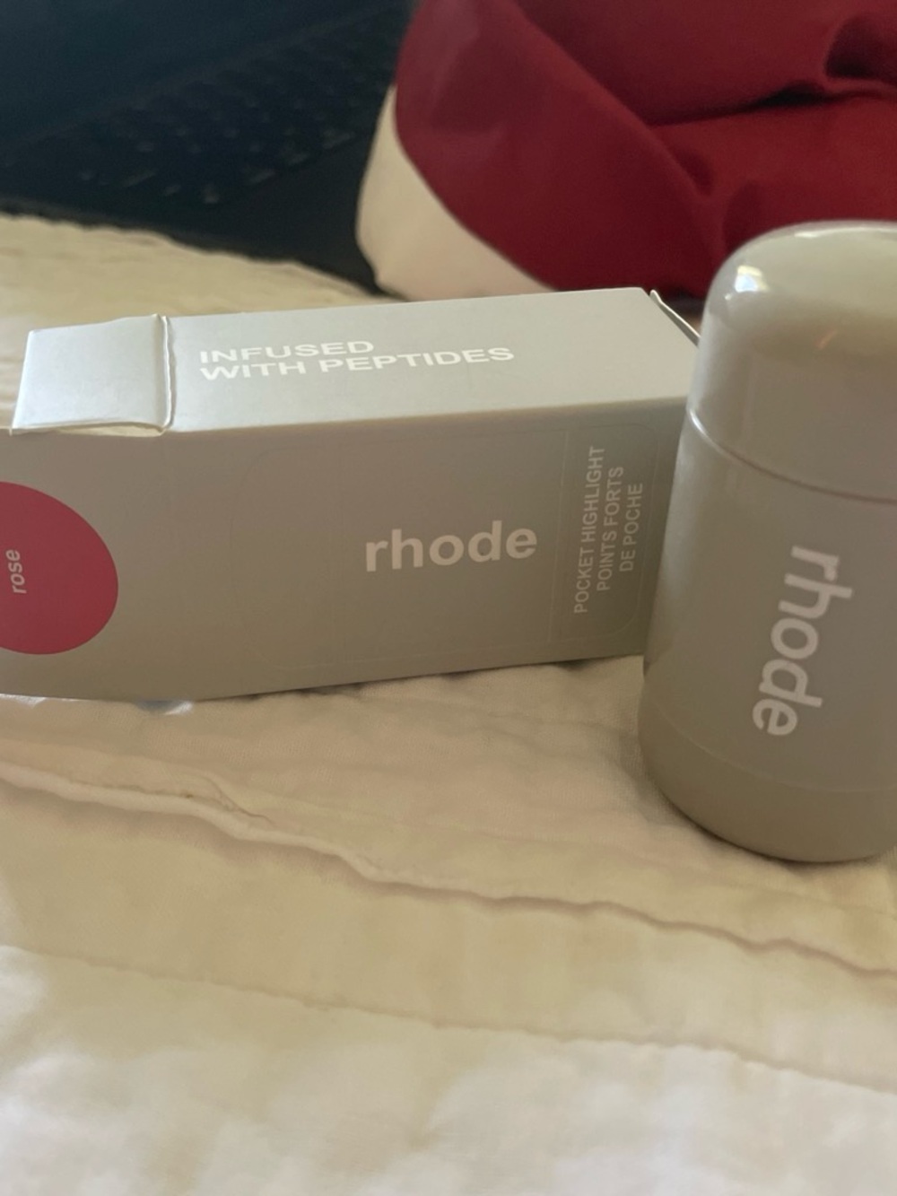 NEW NEVER USED RHODE Pocket Highlight Stick in Rose and Neutral Taupe Packaging